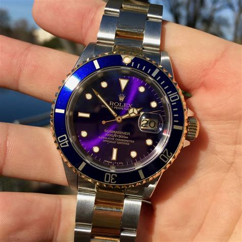 purple gold submariner rolex watch|rolex submariner purple bezel.